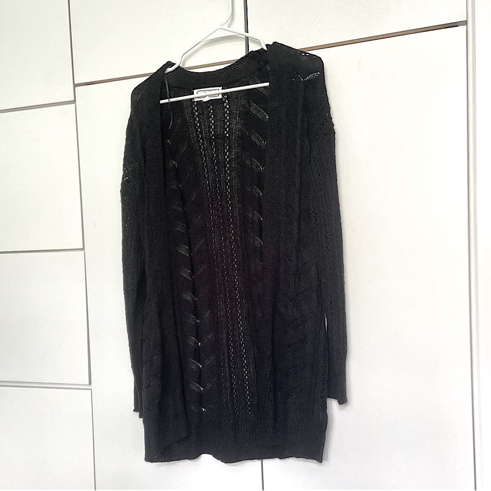 Crocheted Cardigan in Black